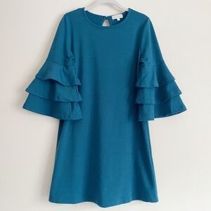 Simply Southern Winston dress‎ bell sleeve teal